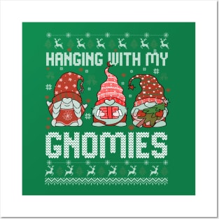 Hanging With my Gnomies Funny Christmas Posters and Art